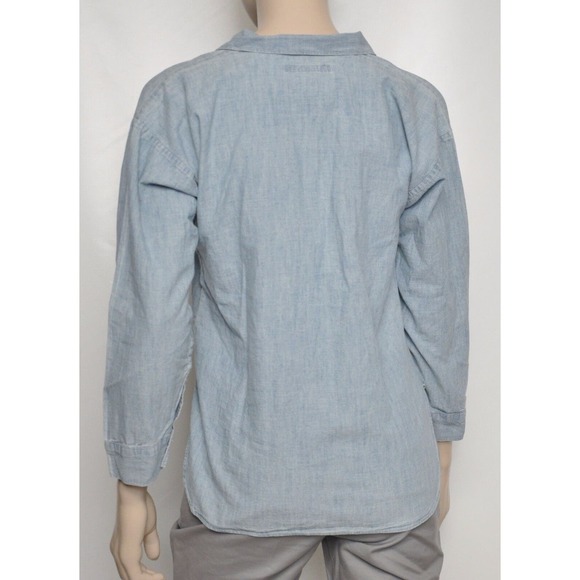 Ralph Lauren 1/2 Button Down 3/4 Sleeve Denim Shirt Top Indigo 4/10/12 Nwt $89 - Picture 7 of 7